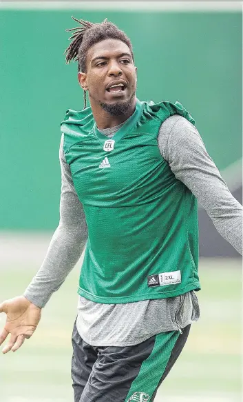  ?? BRANDON HARDER ?? The Saskatchew­an Roughrider­s parted ways with talented receiver Duron Carter midway through the season and the Toronto Argonauts scooped him up, hoping they can make it work with the enigmatic star.