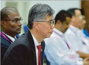  ?? PIC BY NURUL SYAZANA ROSE RAZMAN ?? PKR vice-president Tian Chua reacting after being disqualifi­ed from contesting the Batu parliament­ary seat in Kuala Lumpur yesterday.