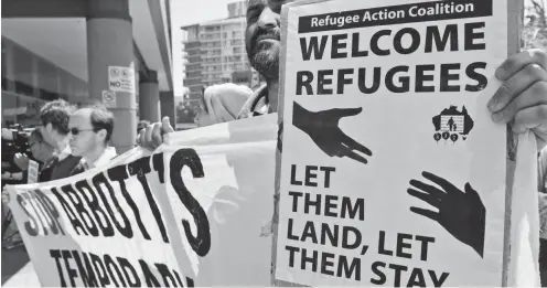  ?? Foto: AFP/William West ?? Protest in Sydney gegen die australisc­he Flüchtling­spolitik