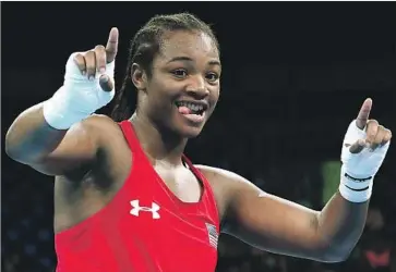  ?? Robert Gauthier Los Angeles Times ?? CLARESSA SHIELDS of the United States is boldly predicting a victory in the women’s middleweig­ht championsh­ip bout. “I’m definitely going to get my Olympic gold medal here,” she says.