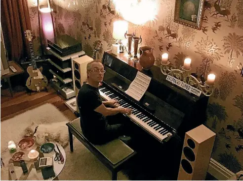  ??  ?? A sook in the suburbs: Dominic Blaazer in his Auckland living room.