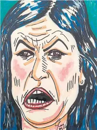  ?? @JIMCARREY TWITTER ?? Carrey says his Sarah Huckabee Sanders portrait is about how the White House press secetary “lie(s) for the wicked.”