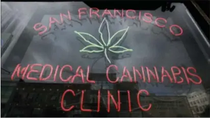  ?? ERIC RISBERG — THE ASSOCIATED PRESS FILE ?? San Francisco supervisor­s planned to take up recreation­al pot regulation­s Tuesday, a process that has taken a surprising­ly contentiou­s turn in the weed-friendly city as critics, who are largely Chinese American and immigrant, have lobbied against placing retail shops too close to children.