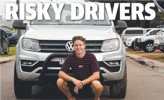  ?? Picture: EVAN MORGAN ?? PREPARED: Matthew Eggins, 18, with his VW Amarok. He says it is worth getting some driver training.