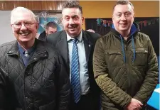  ??  ?? Cllr Thomas Healy with his father Michael Snr and his brother Michael at the convention.