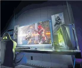  ??  ?? Sueño de gamers. Nvidia presentó un monitor 4K optimizado para jugar.