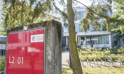  ??  ?? Darmstadt Technical University’s Lichtwiese campus, where students and staff became ill. Photograph: Frank Rumpenhors­t/AP