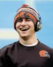  ?? Bob Leverone / Associated Press ?? One year into his pro football career, Johnny Manziel is ready to get serious.