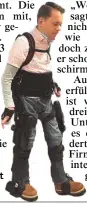  ??  ?? Gregor Demblin startet Sonntag mit einem Exoskelett.