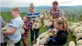  ??  ?? Jo and Charlie Duncan at Otiwhiti Station Land-based Training School near Huntervill­e.