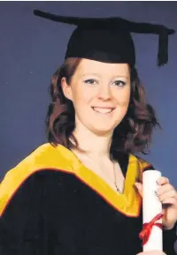  ??  ?? Samantha Eastwood graduating to become a midwife