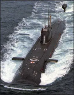  ??  ?? Russian hunter-killer: A Victor-class sub stalks our boats