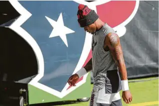  ?? Brett Coomer / Staff photograph­er ?? Making franchise quarterbac­k DeshaunWat­son happy again probably should be atop new Texans general manager Nick Caserio’s long to-do list.