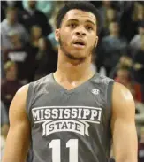  ?? SDN) (Photo by Jason Cleveland, ?? Mississipp­i State’s Quinndary Weatherspo­on walks back down the court during Saturday’s game against Auburn.