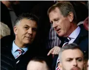  ??  ?? LISTENING IN: director of football Allen (left) with Rangers’ South African-based chairman Dave King