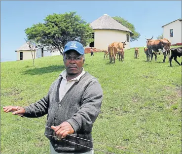  ?? Picture: ZWANGA MUKHUTHU ?? LOSING HIS HOME: Retired Kei Mouth farmworker Andazi Menziwe 68, said he was being evicted from a farm on which he has lived for 27 years