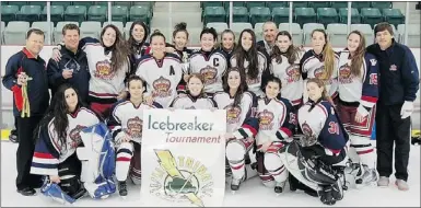  ?? PHOTO COURTESY OF WEST ISLAND ROYALS ?? Rudy Erfle, back row, fifth from right, is shown with the West Island Royals midget A-F team.