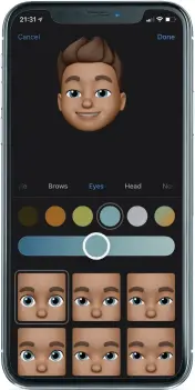  ??  ?? Memoji can now be turned into stickers and used wherever you can place text.