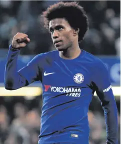  ??  ?? Game winner: Willian was the scorer of Chelsea’s second goal