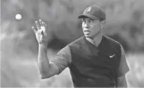  ??  ?? Tiger Woods, who turns 43 in December, won the Tour Championsh­ip and finished runner-up in the PGA Championsh­ip.