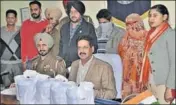  ?? GURMINDER SINGH/HT ?? Senior STF officials addressing the media in Ludhiana on Tuesday.