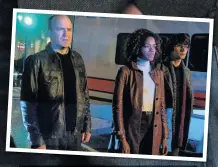  ??  ?? Rory Kinnear, main, and with Naomie Harris and Ben Whishaw in the Bond film Spectre, above