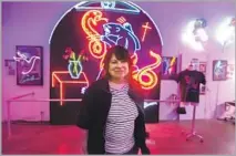  ??  ?? NEON ARTIST Lili Lakich opens her studio, buzzing with color, to visitors. Want to make neon? She holds workshops here too.