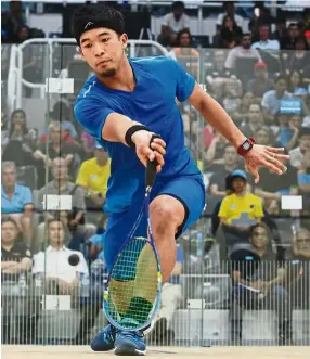  ??  ?? Have faith in us: Nafiizwan Adnan says it is not impossible for the Malaysian men’s squash players to deliver the goods at the Commonweal­th Games.