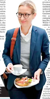  ??  ?? Weidel — a self-confident, dressed-for-success financial consultant-turned farright leader