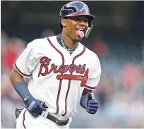  ??  ?? Ronald Acuña Jr. fue pieza clave en la buena temporada que tuvieron los Bravos de Atlanta.