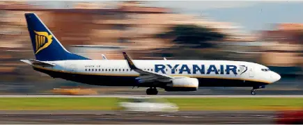  ?? PHOTO: REUTERS ?? Many Ryanair customers won’t be able to take their holidays because the air crew have to take theirs.