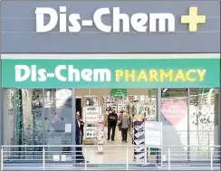  ?? (Courtesy pic) ?? Pharmacy retailer Dis-Chem has launched a second medical insurance offering Dis-Chem Health Gap Cover.