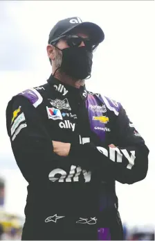  ?? GETTY IMAGES ?? Jimmie Johnson, seen last week at Pocono Raceway, wasn’t showing symptoms when he received a positive COVID-19 test.