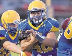  ?? Matt Freed/Post-Gazette ?? Derry Area’s offense is centered around running back Justin Flack, who has scored a school-record 32 touchdowns.