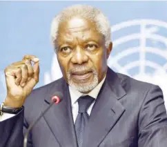  ??  ?? Late Kofi Annan