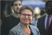  ?? Irfan Khan Los Angeles Times ?? KAREN BASS’ identity is irrelevant in the face of L.A.’s problems, a female Koreatown voter says.