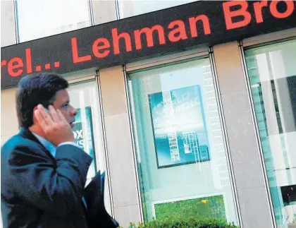  ?? Photo / Getty Images ?? It’s been 10 years since Lehman Brothers collapsed, but how would Australia cope with another GFC?