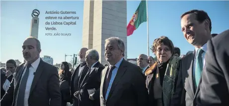  ?? FOTO: JOÃO SILVA/GI ?? António Guterres esteve na abertura da Lisboa Capital Verde.
