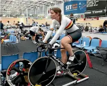  ?? PHOTO: KAVINDA HERATH/FAIRFAX NZ ?? New Zealand BMX star Sarah Walker was competing at the Track National Cycling Championsh­ips in Invercargi­ll.