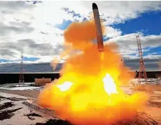  ?? IMAGO ?? Raketentes­t im russischen Archangels­k im April 2022.