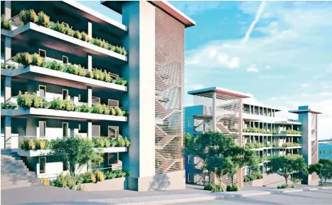  ?? ?? Artist’s render of the new Philippine Air Force housing facilities in New Clark City.