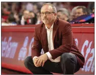  ?? (Special to the NWA Democrat-Gazette/David J. Beach) ?? Coach Mike Neighbors and the University of Arkansas women will face Auburn at 1:30 p.m. Central today in the SEC Women’s Tournament in Greenville, S.C. Auburn defeated Vanderbilt 77-67 on Wednesday.