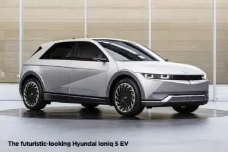  ?? ?? The futuristic-looking Hyundai Ioniq 5 EV