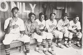  ?? Magnolia Pictures/Courtesy ?? Newark Eagles players react in the dugout in 1936.