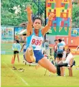  ??  ?? Long Jump women winner Anjani Pulwansa