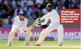  ??  ?? Challenge: Azhar Ali may find it hard to adjust to role of opener