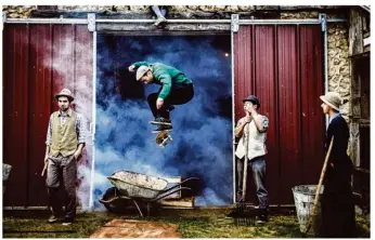  ??  ?? Une image du film Le skate moderne, d’Antoine Besse.