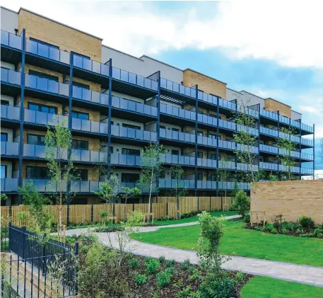  ??  ?? ‘The Square’, a developmen­t of 128 apartments at Hampton Wood, is being offered for sale to the build-to-rent investor market