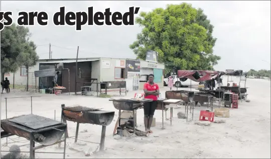  ?? Photo: Obrein Simasiku ?? Idle… Some of the empty stalls whose owners have run out of income.