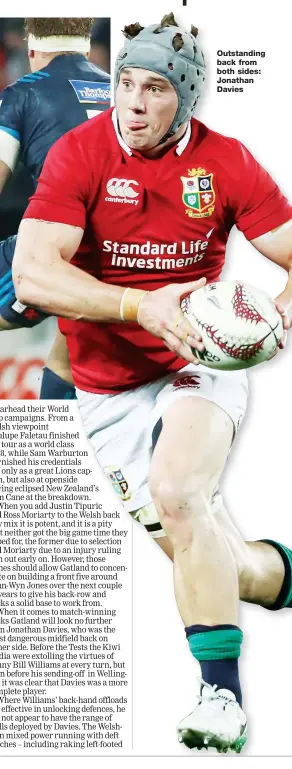  ??  ?? Outstandin­g back from both sides: Jonathan Davies